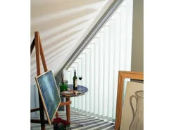 Gardinia Lamellenvorhang-Set 127 mm Weiß gestreift 300 cm x 260 cm