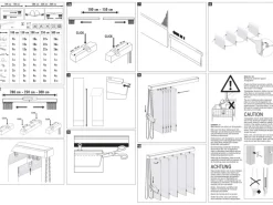 Gardinia Lamellenvorhang-Set 127 mm Weiß gestreift 300 cm x 260 cm