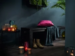 Laterne Dark Wonder 20 cm x 12 cm x 12 cm Transparent-Schwarz