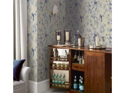 Laura Ashley Dekorative Tapeten^Vliestapete Summer Palace Royal Blue 10,05 x 0,52 m