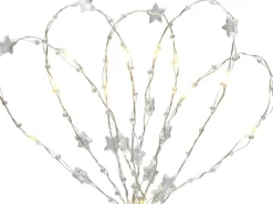 LED-Lichterkette Diamanten 20 LEDs Warmweiß Transparentes Kabel 2,2 m