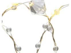 LED-Lichterkette Diamanten 20 LEDs Warmweiß Transparentes Kabel 2,2 m