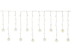 LED-Vorhang Schneeflocke 100 LEDs Warmweiß Transparentes Kabel 6,9 m