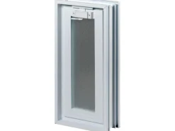 Fuchs Design Insektenschutz^Lüftungsfenster mit Fliegengitter anstatt 2 Glasbausteine 19 cm x 19 cm x 8 cm