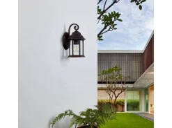 Lindby Laternen^Laterne Daaje 10012817 Vintage Industriell in Braun aus Aluminium 1-flammig E27