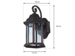 Lindby Laternen^Laterne Daaje 10012817 Vintage Industriell in Braun aus Aluminium 1-flammig E27