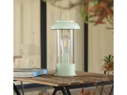 Lindby Laterne Yvette 10019857 Dimmbar Spritzwassergeschützt Modern in Grün aus Metall 1-flammig E27