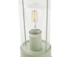 Lindby Laterne Yvette 10019857 Dimmbar Spritzwassergeschützt Modern in Grün aus Metall 1-flammig E27