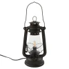 Lindby Laternen^Tischlampe Laterne Raisa 9624812 Retro Vintage Antik in Braun aus Metall 1-flammig E14 Wohnzimmerleuchte