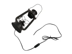 Lindby Laternen^Tischlampe Laterne Raisa 9624812 Retro Vintage Antik in Braun aus Metall 1-flammig E14 Wohnzimmerleuchte