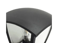 Lindby Laternen^Wandleuchte Außen Laterne Isidoro 10025889 Spritzwassergeschützt Modern in Schwarz 1-flammig E27