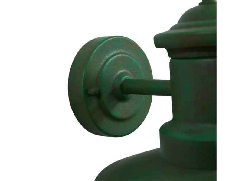 Lindby Laternen^Wandleuchte Außen Laterne Eloretta 10025907 Spritzwassergeschützt Landhaus Vintage Rustikal in Grün aus Metall 1-flammig E27