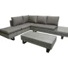 Garden Pleasure Sofas^Lounge-Eckgruppe Cadiz 3-teilig Grau