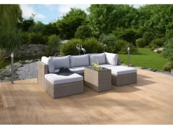 Sessel|Kissenbezüge^Lounge-Sessel Olea aus Polyrattan Sand