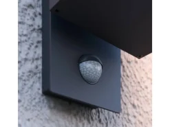 Lucande Laternen^LED Wandleuchte Außen Laterne Ferdinand 9619150 mit Bewegungsmelder Spritzwassergeschützt Modern in Alu aus Aluminium 1-flammig