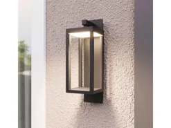 Lucande Laternen^LED Wandleuchte Außen Laterne Ferdinand 9619149 Spritzwassergeschützt Modern in Alu aus Aluminium 1-flammig