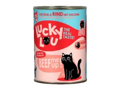 Lucky Lou Katzenbedarf^Katzen-Nassfutter Lifestage Adult Geflügel & Rind 400 g