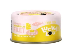 Lucky Lou Katzenbedarf^Katzen-Nassfutter Thunfisch & Hühnerf in Jelly 70 g