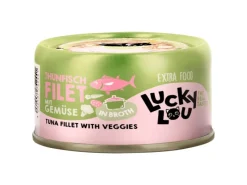 Lucky Lou Katzenbedarf^Katzen-Nassfutter Thunfisch Gemüse in Broth 70 g