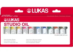 Lukas Studio Oil Ölfarben-Set 12 x 20 ml Farbtuben im Karton-Etui