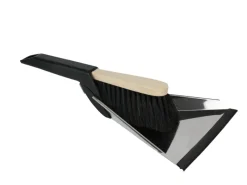 LUX-TOOLS Reinigung^LUX Edelstahl-Kehrgarnitur Handfeger Holz mit Lippe