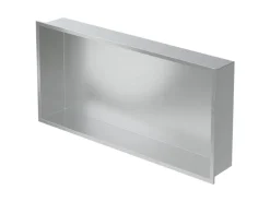 LuxeBath Wandnische Edelstahl 60x30x10 cm Silber Duschnische Rahmen Einbauregal