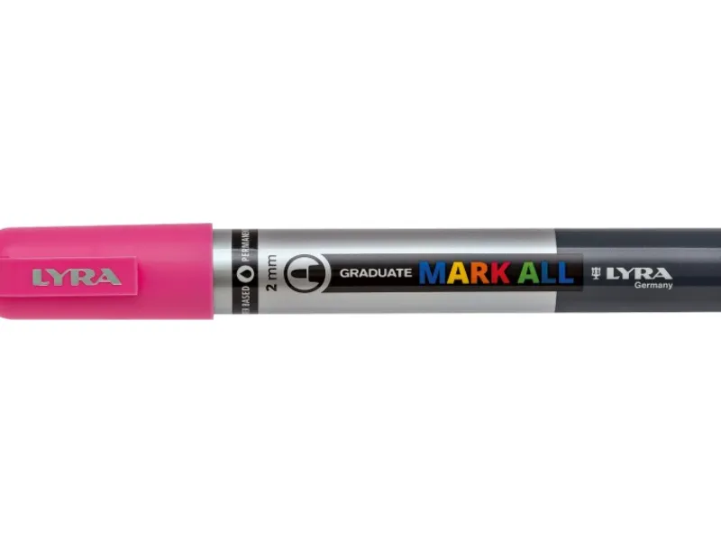 Lyra Mark All Marker für alle Oberflächen Permanent Rundspitze 2mm Rosa