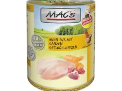 Katzenbedarf^Mac's Katzen-Nassfutter Huhn Pur mit Gelfügelherzen 400 g