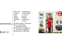 Steuber Magnet Vorhang für Insektenschutz Schwarz