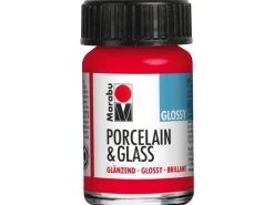 Marabu Vasen|Bastelfarben^Porcelain & Glass Glossy 15 ml Kirsche