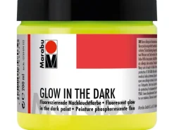 Marabu Bastelfarben^Glow in the Dark Farbe Nachleuchtgelb 200ml