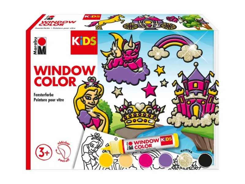 Marabu Bastelfarben^Kids Window Color-Set Prinzessin 6x 25 ml