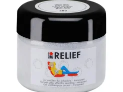 Marabu Kreative Wandgestaltung|Schablonieren^Relief Gel mit Glitter transparent 225 ml Glitter-