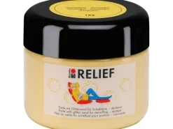 Kreative Wandgestaltung|Schablonieren^Marabu Relief Paste mit Glittersand deckend 225 ml