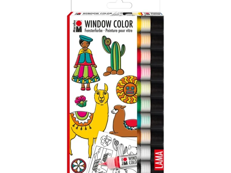 Marabu Bastelfarben^Window Color-Set Lama 10 x 25 ml