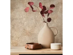 Marburg Dekorative Tapeten^Vliestapete in Leicht Glänzender Betonoptik Uni Beige Braun FSC®