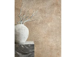 Marburg Dekorative Tapeten^Vliestapete in Leicht Glänzender Betonoptik Uni Beige Braun FSC®