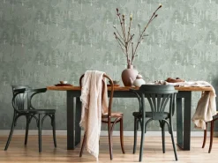 Marburg Dekorative Tapeten^Vliestapete Künstlerischer Wald Floral Modern 10,05 m x 0,53 m Grün-Weiß