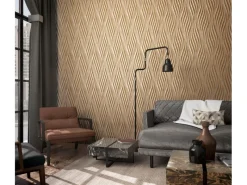 Marburg Dekorative Tapeten^Vliestapete mit Geschwungenen Glänzenden Streifen Muster Braun FSC®