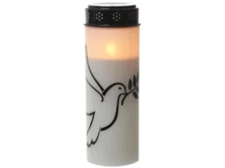 MARELIDA Kerzen^LED Grablichter Grabkerzen Taube Friedhof Trauerlicht Gedenklicht 21cm 2er Set