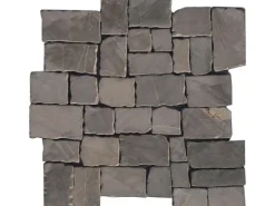 Mosaik^Marmormosaik Murcino Black Brown 28 cm x 28 cm