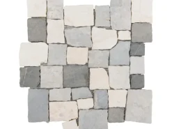 Mosaik^Marmormosaikmatte Murcino Creme-Grey-Black 28 cm x 28 cm