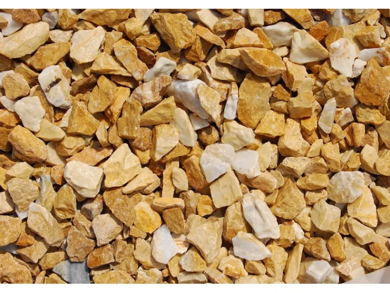 Scherf Marmorsplitt Gold-Ocker 16 - 25 mm 25 kg PE-Sack