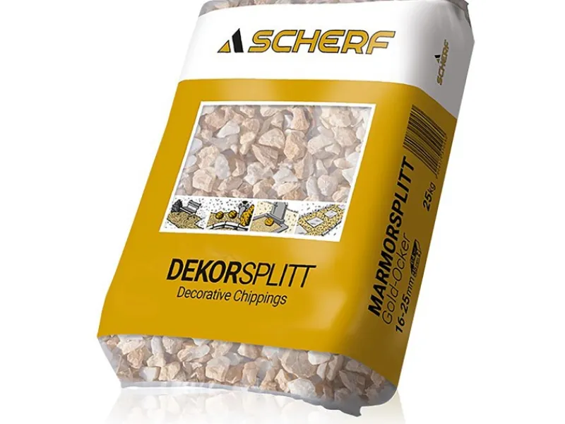 Scherf Marmorsplitt Gold-Ocker 16 - 25 mm 25 kg PE-Sack