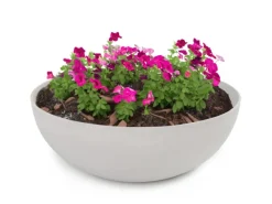 matches21 HOME&HOBBY Pflanzschale für Draussen in Hell-Grau Marmoriert 25 x 9 cm