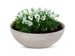 matches21 HOME&HOBBY Pflanzschale für Draussen in Sand-Farben Marmoriert 45 x 13 cm