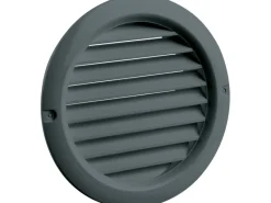 Insektenschutz^Mauerlüfter mit Fliegennetz Dunkelgrau