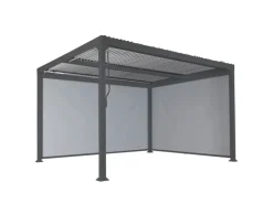 MCW Insektenschutz^Alu Pergola L41 mit 2x Seitenwand Anthrazit 3x3,7m