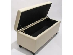 MCW Aufbewahrung^Aufbewahrungs-Truhe Kriens Leder/Kunstleder 112x45x45cm