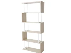 MCW Bücherregale^Bücherregal A27 5 Ebenen -Optik Metall Weiß